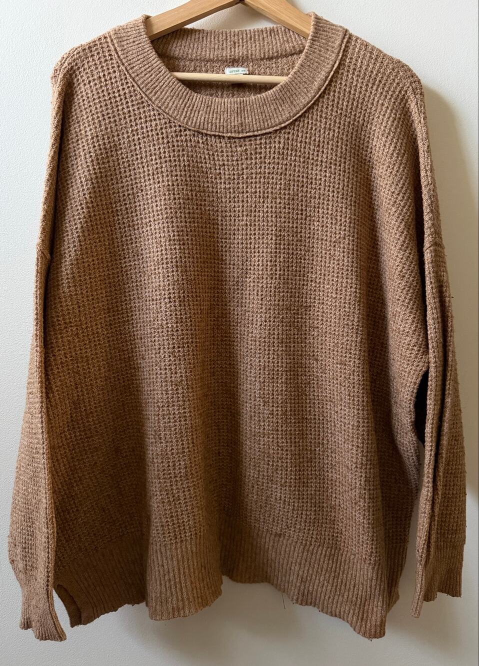 Aerie waffle knit comfy cozy sweater women's size M